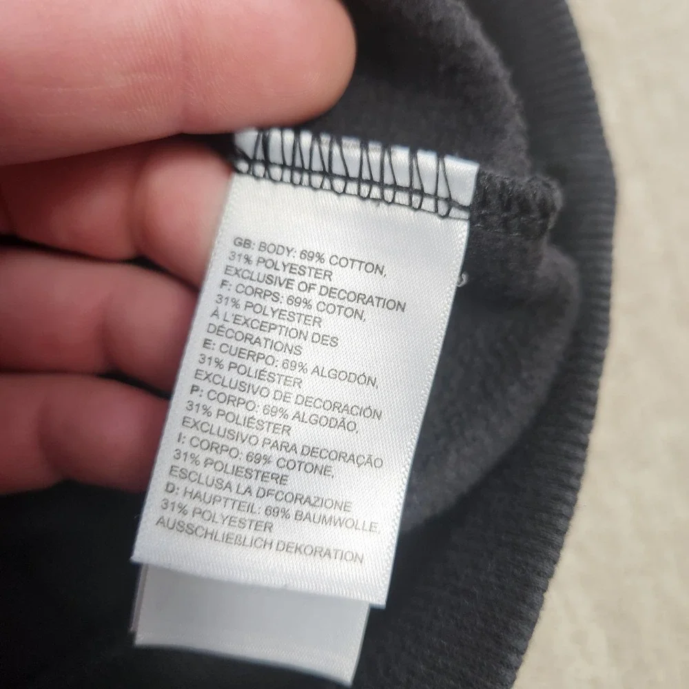 North Face Sweatshirt Men Small NSE Box Fleece Pullover Sweater Black Hiking‎